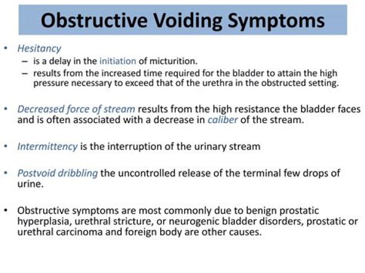 What are voiding symptoms?