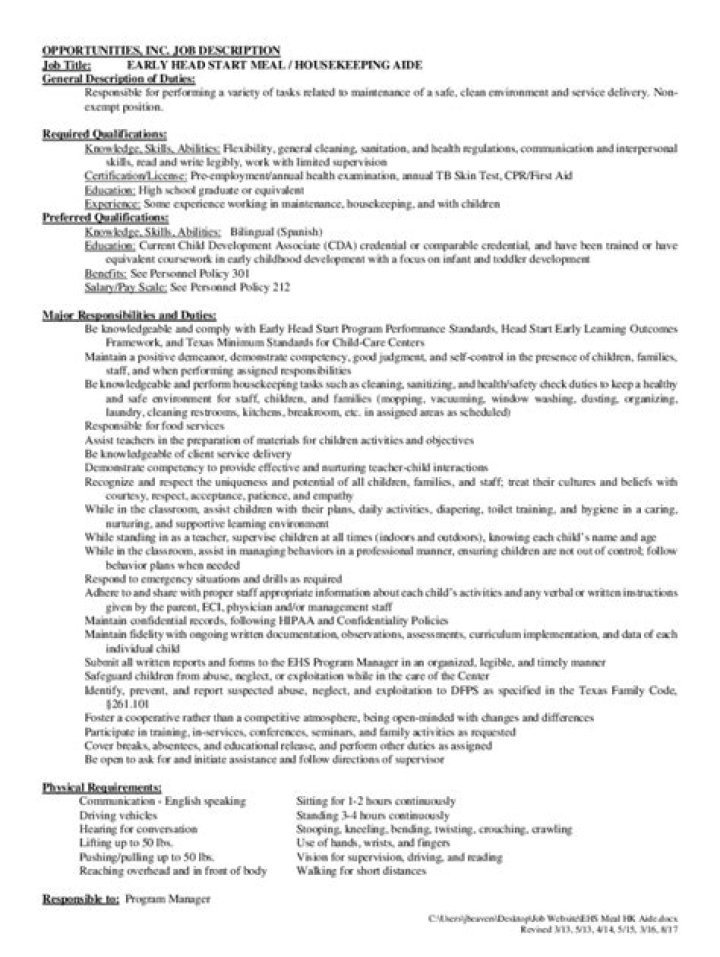 What does a houseman do?