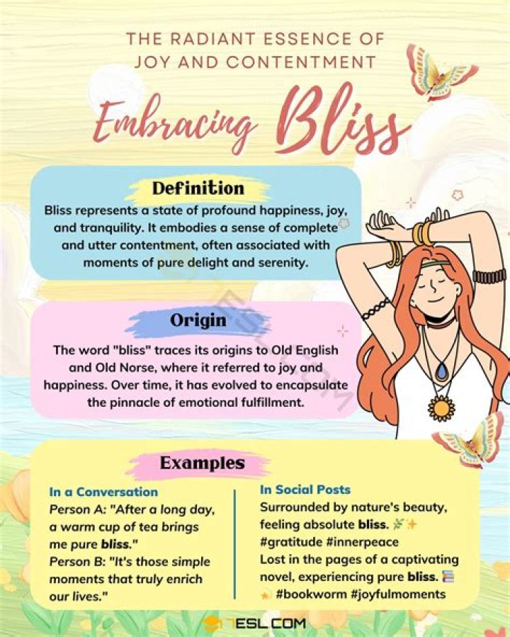 What does bliss out mean?