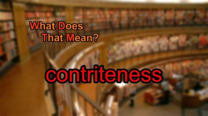 What does contriteness mean?