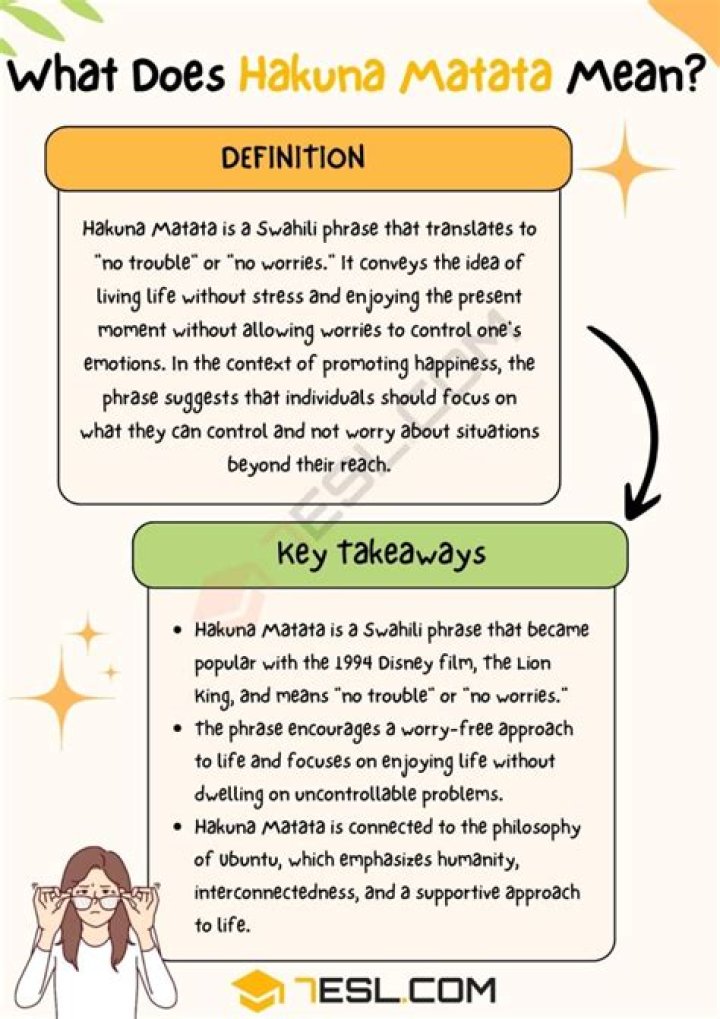 What does hakuna matata mean?