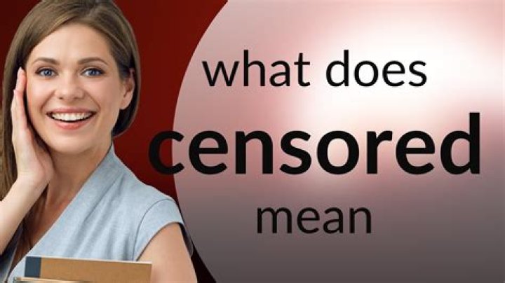 What does non censored mean?