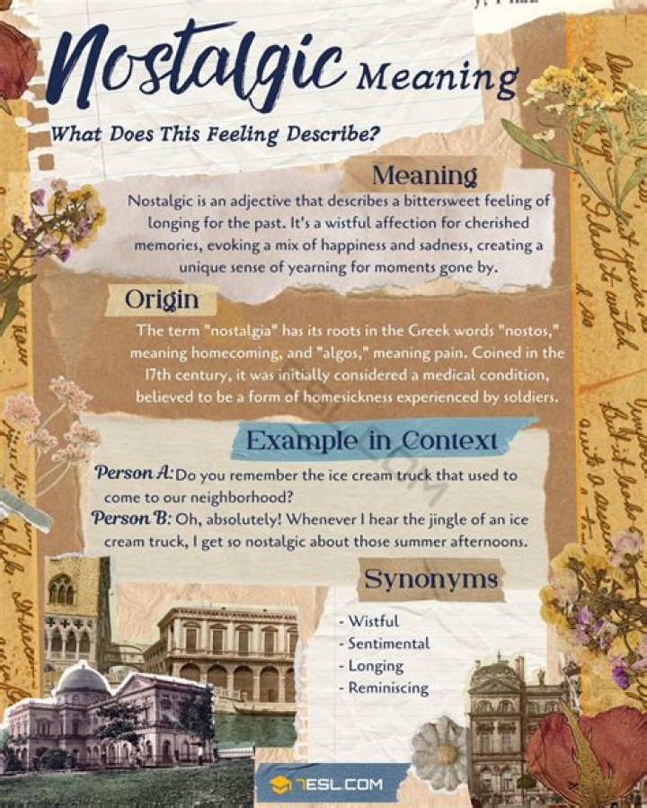 What does nostalgic mean in english?