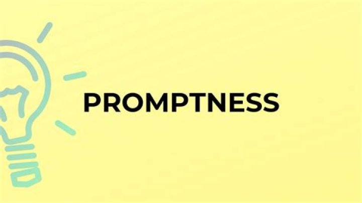 What does promptness mean in business?
