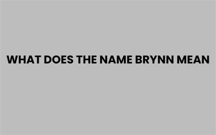What does the name brynn mean?