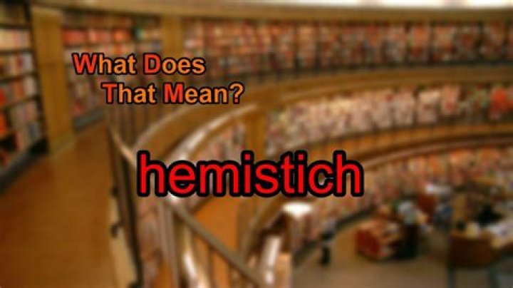 What does the word hemistich mean?