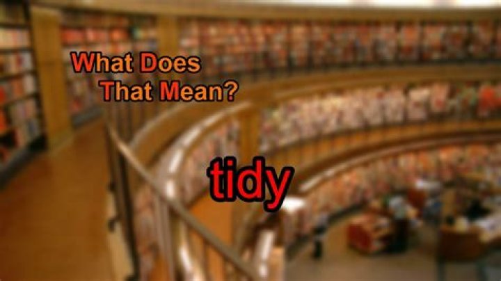 What does tidy mean slang?