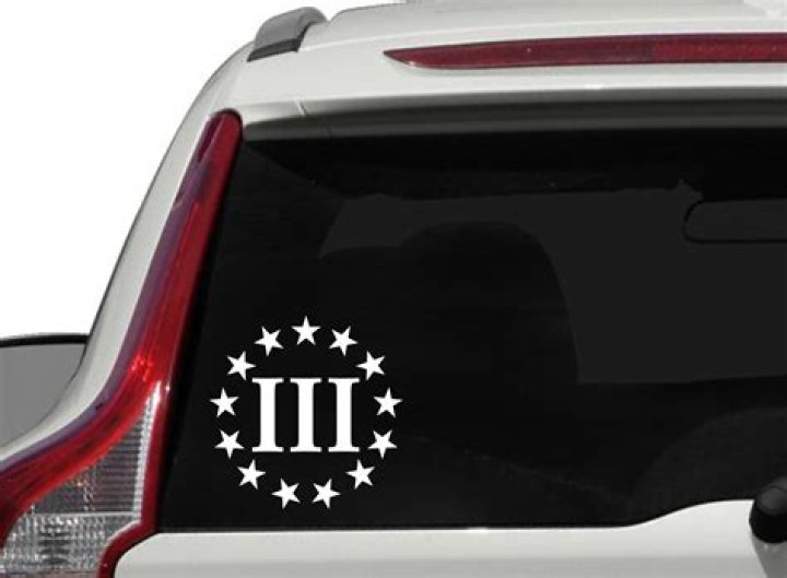 What is a three percenter sticker?