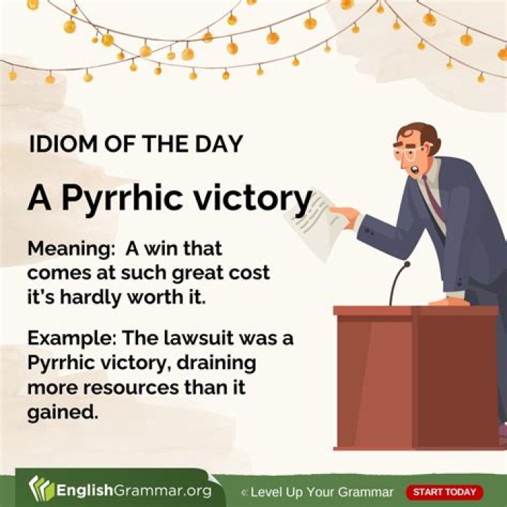 What is an example of a pyrrhic victory?