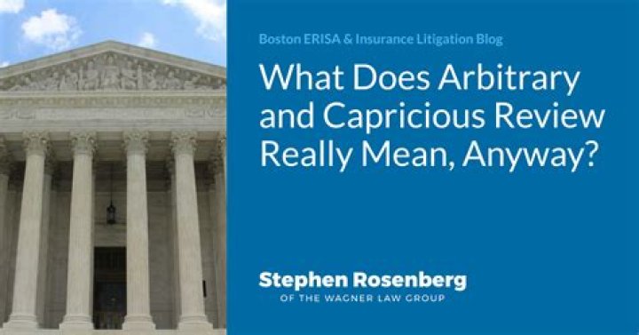 What is arbitrary and capricious?