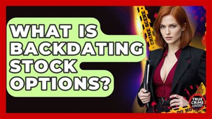 What is backdating stock options?