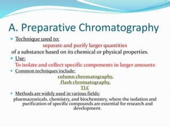 What is preparative chromatography?