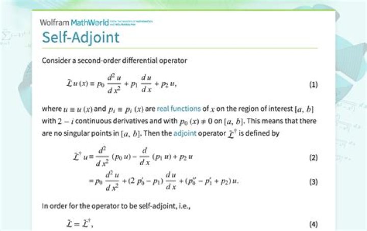 What is self adjoint?
