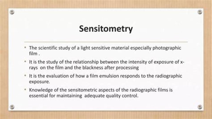 What is sensitometric properties?