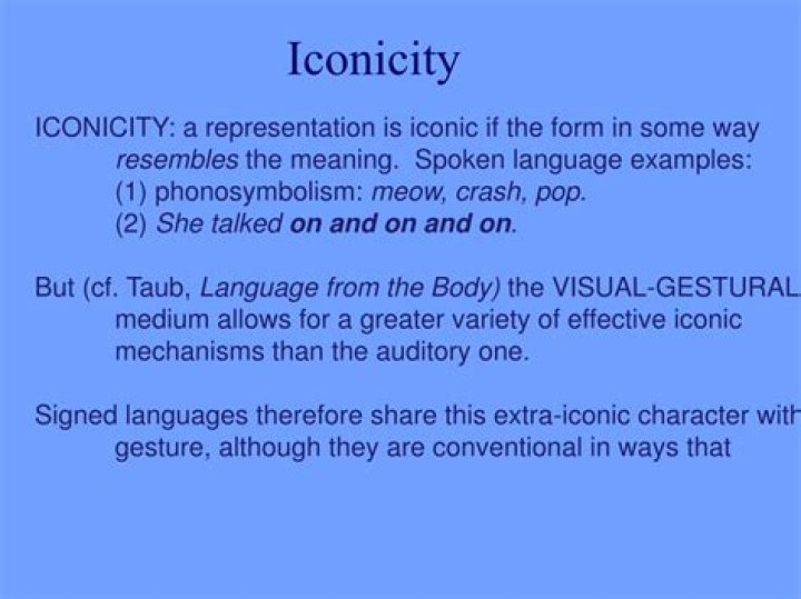 What is sound iconicity?