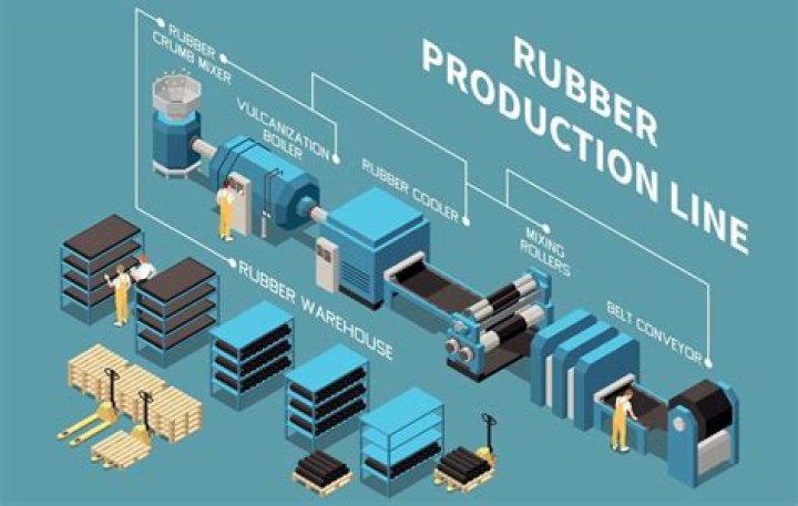 What is spreading in rubber goods manufacturing?
