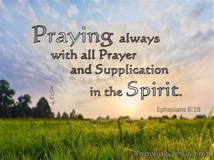 What is supplication in the spirit?