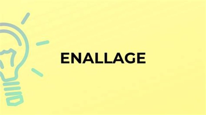What is the meaning of the word enallage?