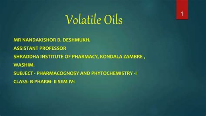 What is volatile oil in pharmacognosy?