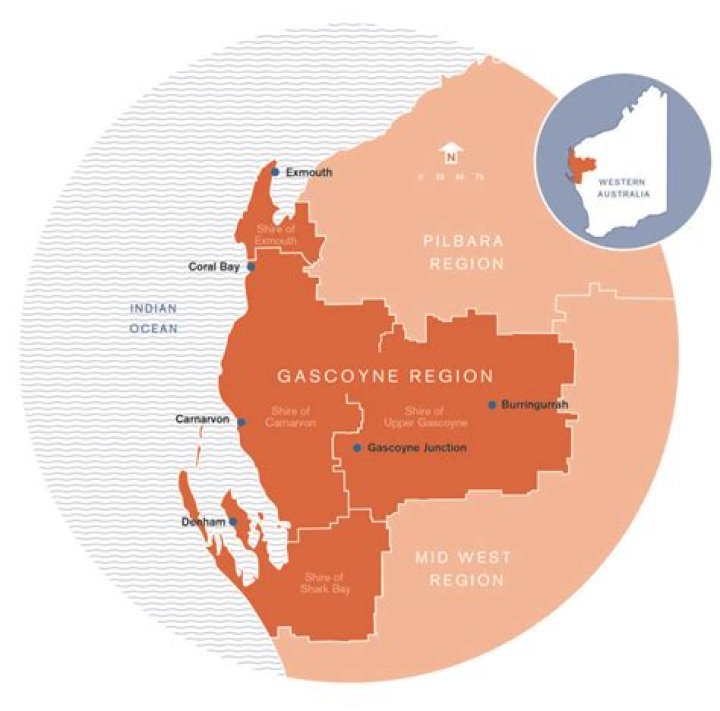 What towns are in the gascoyne region?