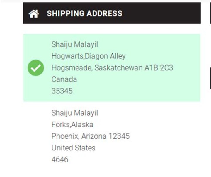 Whats a shipping address?