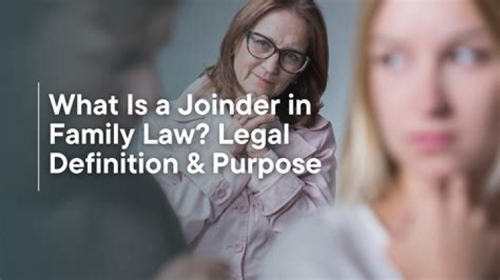 Whats joinder in law?