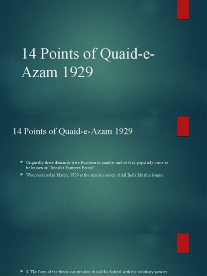 When 14 points of quaid e azam?