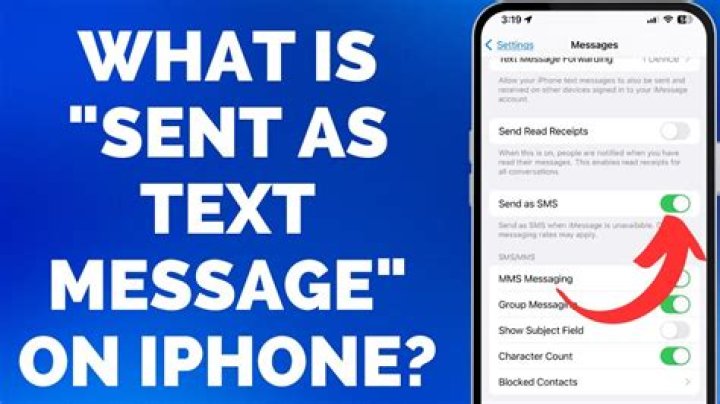 When a text is sent as a text message?