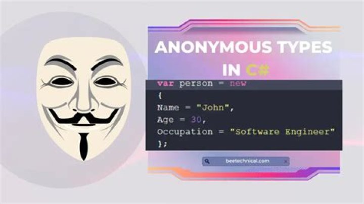 When can anonymous types be created?