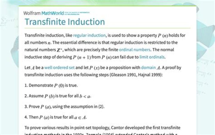When do we use transfinite induction?