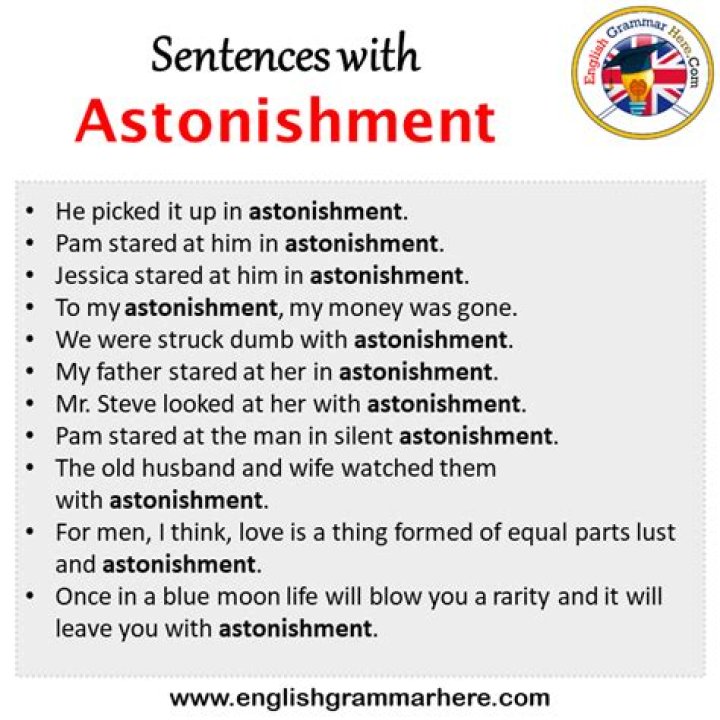 When does astonishment mean?