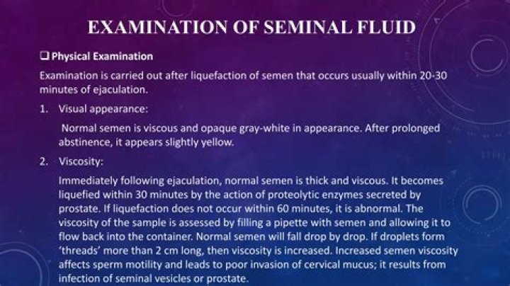 When does seminal fluid come out?