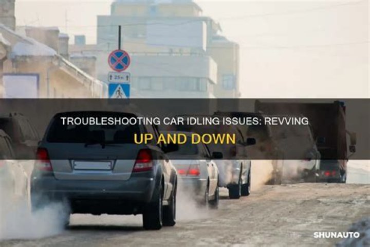 When idling car revs up and down?