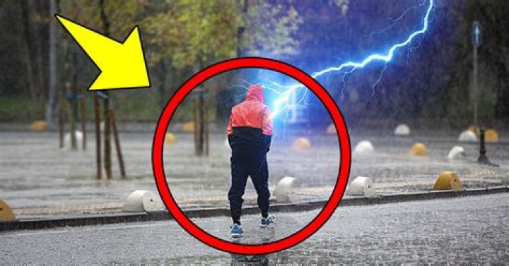 When lightning strikes a person?
