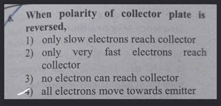 When polarity of collector plate is reversed?