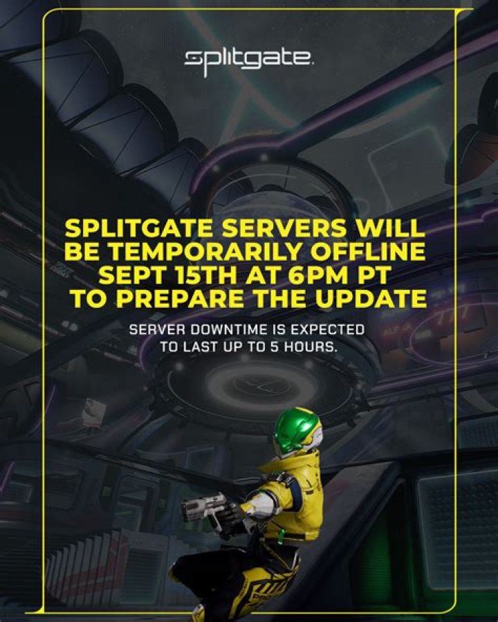 When will splitgate servers be back up?