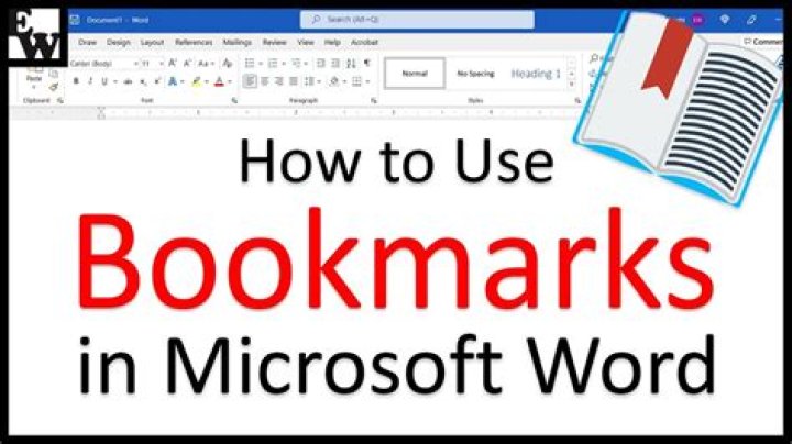 Where are bookmarks in word?