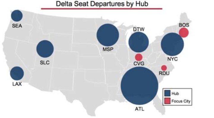 Where are delta hubs?