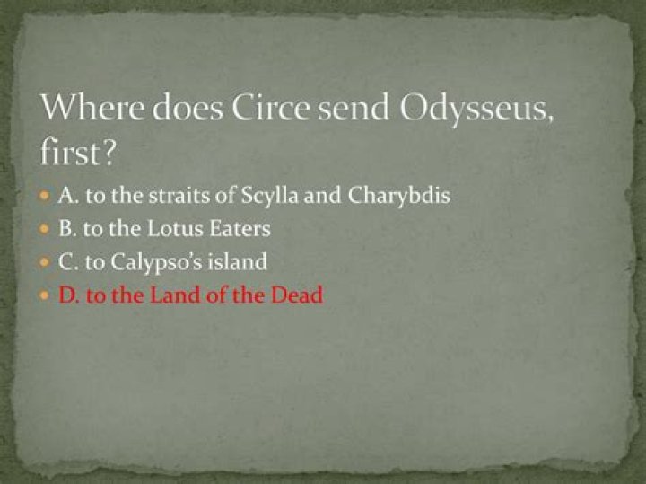 Where does circe send odysseus?