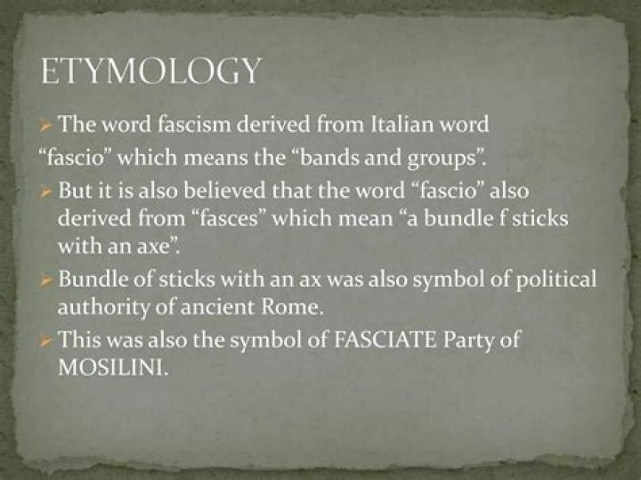 Where does the word fascism come from?