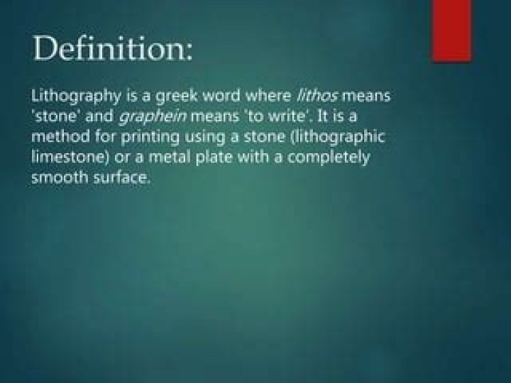 Where does the word lithographic come from?