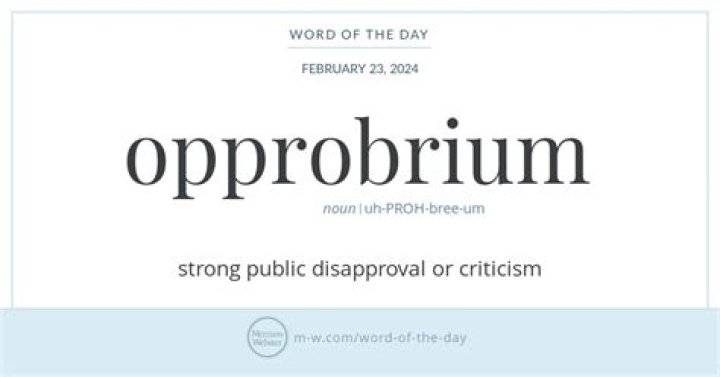 Where does the word opprobrium come from?