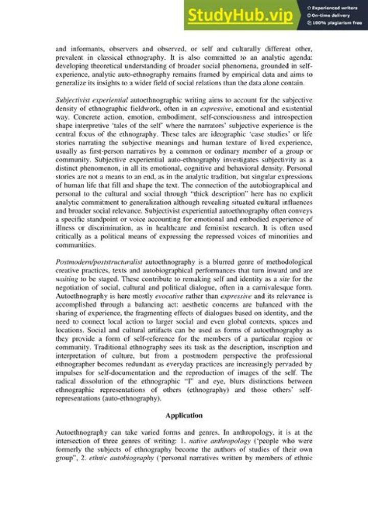 Where is ethnography used?