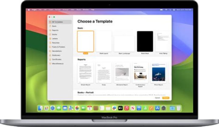 Where is template chooser on mac?