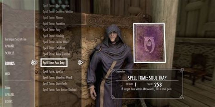 Where is the soul trap spell in skyrim?