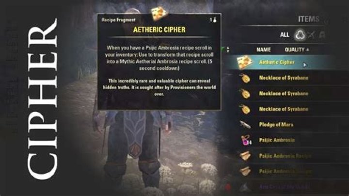 Where to farm aetheric cipher?