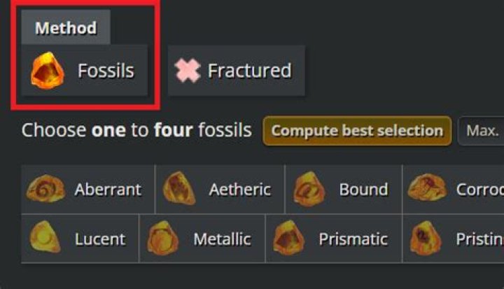 Where to find faceted fossil poe?