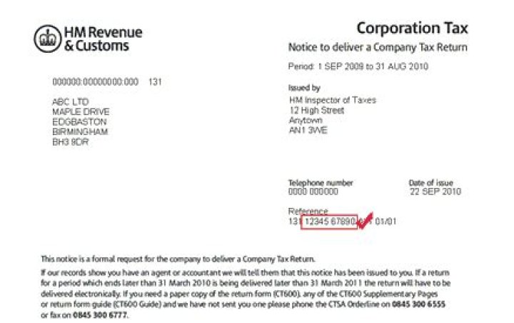 Where to find unique taxpayer reference?