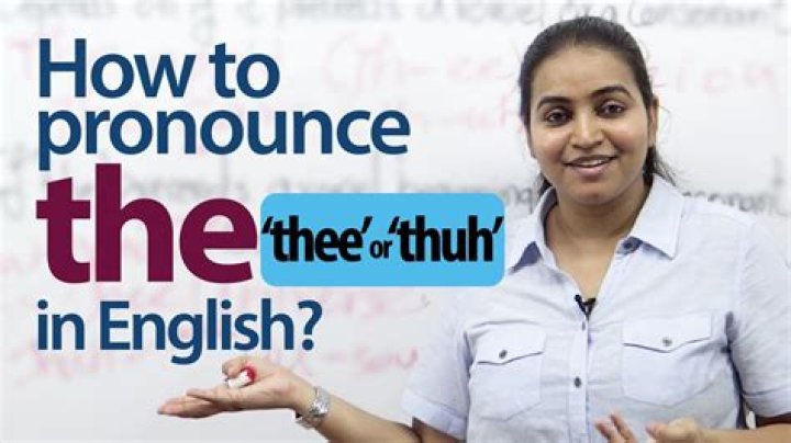 Where to pronounce the and thee?