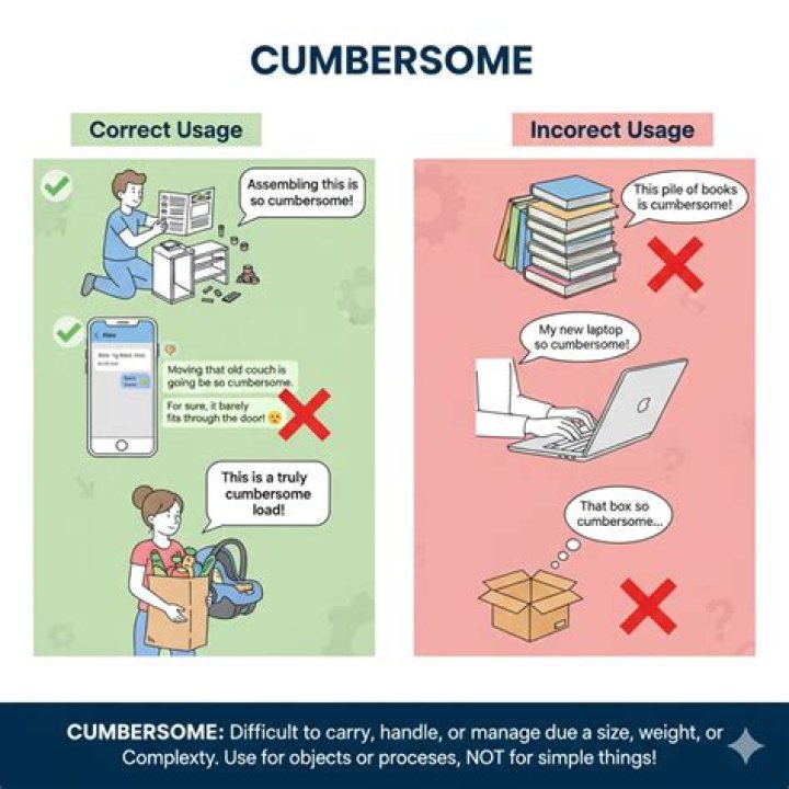Where to use cumbersome?